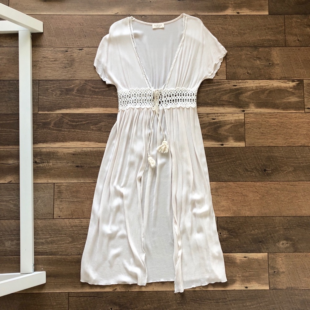 Long white duster / cover up